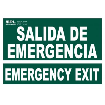 Señal: Salida De Emergencia - Emergency Exit