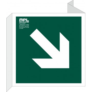 Banderola Cuadrada: Flecha derecha abajo