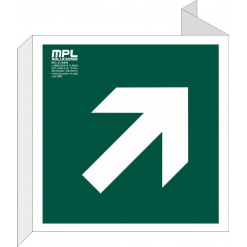 Banderola Cuadrada: Flecha derecha arriba