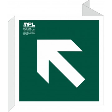 Banderola Cuadrada: Flecha izquierda arriba