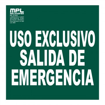 Señal: Uso Exclusivo Salida