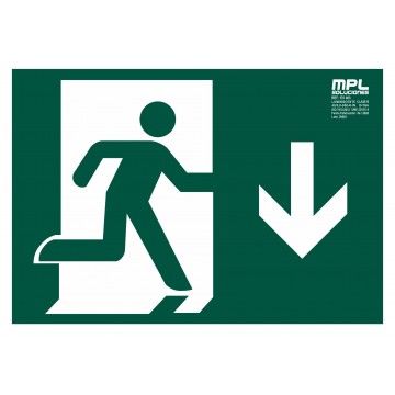 Señal: Salida Puerta Abajo Derecha