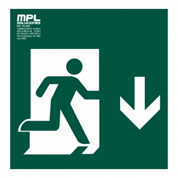 Señal: Salida Puerta Abajo Derecha