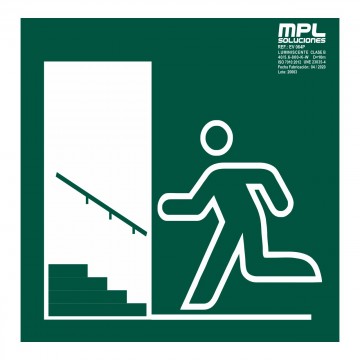Señal: Salida Puerta Subida Escalera Izquierda