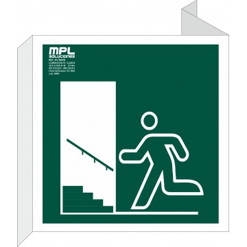 Banderola Cuadrada: Salida Escalera Izquierda
