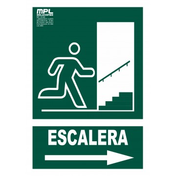 Señal: Salida Escalera Subida Derecha