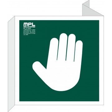 Banderola Cuadrada: Empujar Para Salir