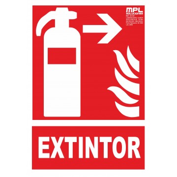 Señal: Extintor de incendios derecha