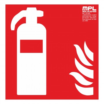 Señal cuadrada: Extintor de incendios
