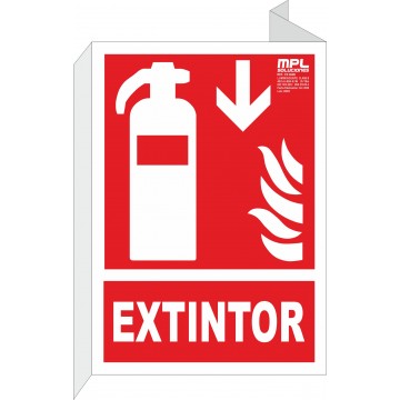 Banderola: Extintor de incendios abajo