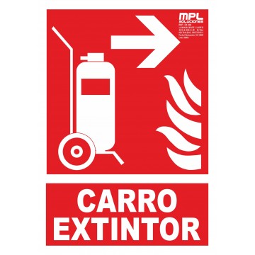 Señal: Carro extintor derecha