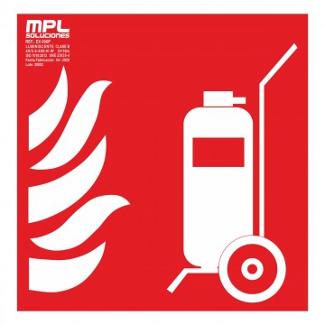 Señal cuadrada: Carro extintor