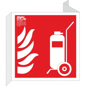Banderola cuadrada: Carro extintor