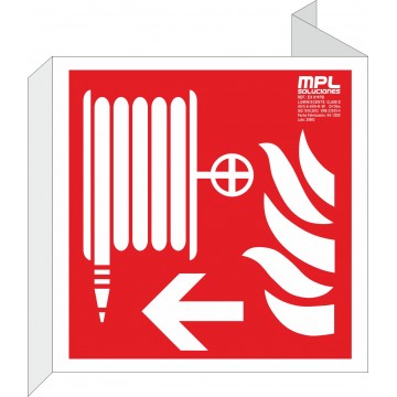 Banderola cuadrada: Manguera izquierda