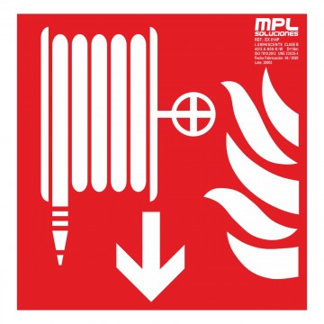 Señal cuadrada: Boca de incendios abajo