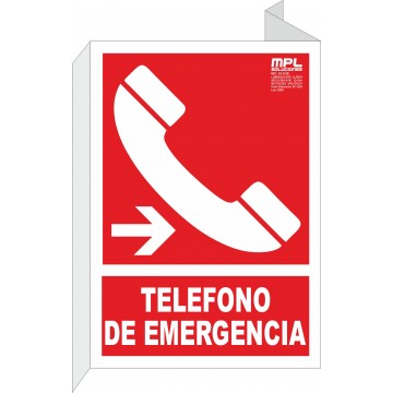 Banderola: Teléfono de emergencia derecha