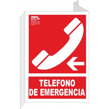 Banderola: Teléfono de emergencia izquierda