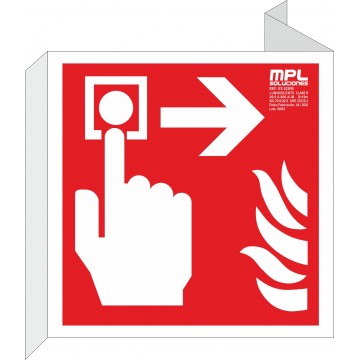 Banderola cuadrada: Timbre de alarma derecha