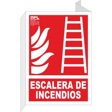 Banderola: Escalera de incendios