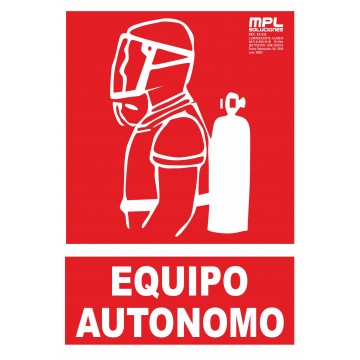 Señal: Equipo autónomo contra incendios