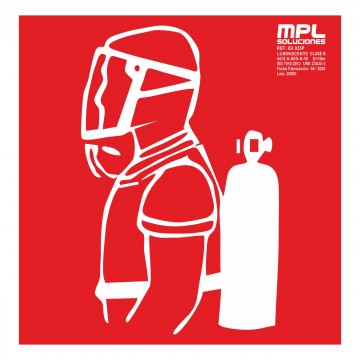 Señal cuadrada: Equipo autónomo contra incendios