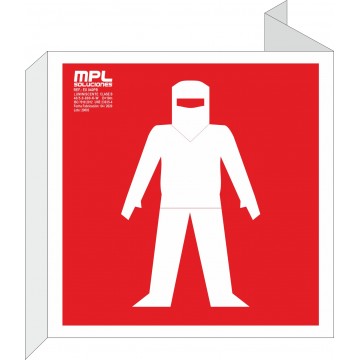 Banderola cuadrada: Traje ignífugo