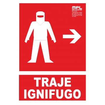 Señal: Traje ignífugo derecha