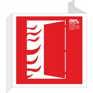 Banderola Cuadrada: Puerta Cortafuegos