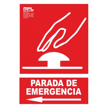 Señal: Parada de emergencia izquierda