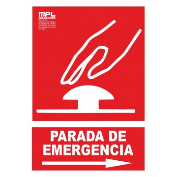 Señal: Parada de emergencia derecha