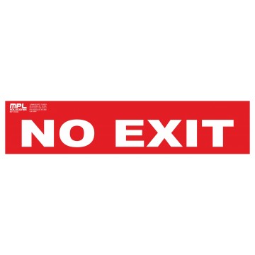 Señal: No EXIT (estrecha)