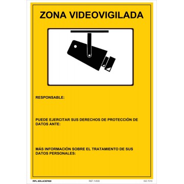 Cartel Zona Videovigilada