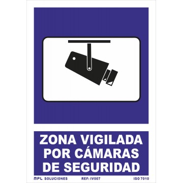Zona Vigilada por cámaras de seguridad