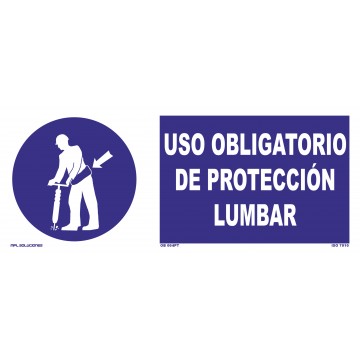Señal: Uso obligatorio de protección lumbar