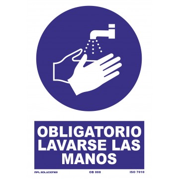 Señal: Obligatorio lavarse las manos