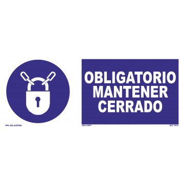 Señal: Obligatorio mantener cerrado