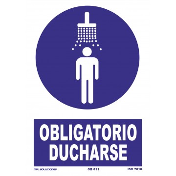 Señal: Obligatorio ducharse