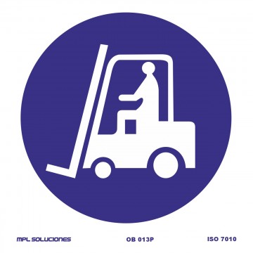 Señal: Paso obligatorio de carretillas