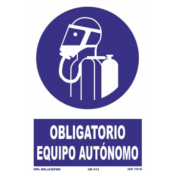 Señal: Obligatorio equipo autónomo