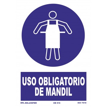 Señal: Uso obligatorio de mandil