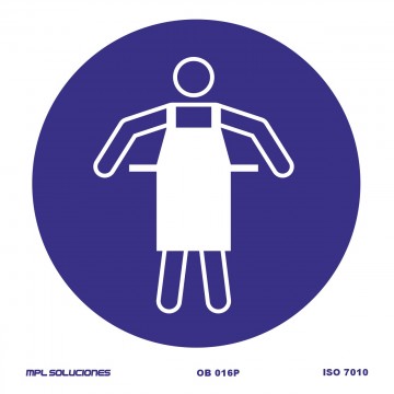 Señal: Uso obligatorio de mandil