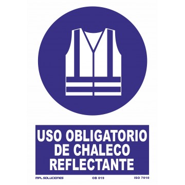 Señal: Uso obligatorio de chaleco reflectante