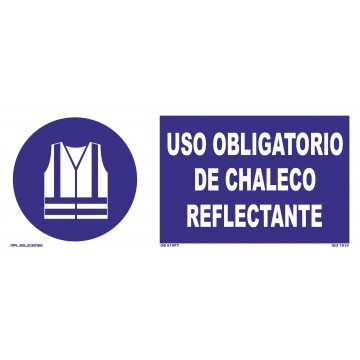 Señal: Uso obligatorio de chaleco reflectante