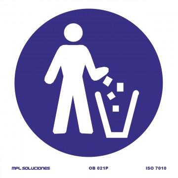 Señal: Utilicen la papelera