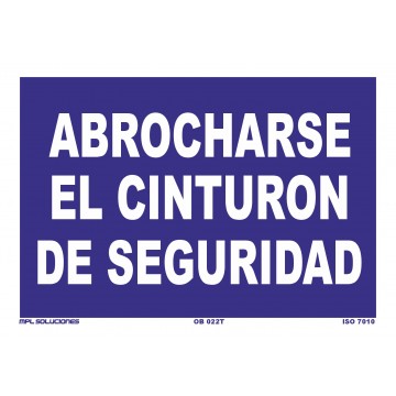 Señal: Abrocharse el cinturón de seguridad