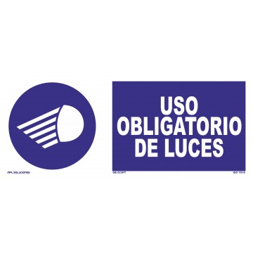 Señal: Uso obligatorio de luces
