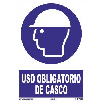 Señal: Uso obligatorio de casco