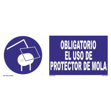 Señal: Obligatorio el uso de protector de mola