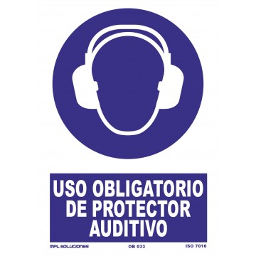 Señal: Uso obligatorio de protector auditivo