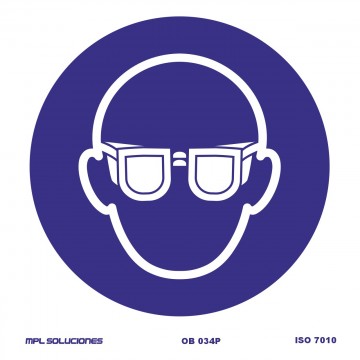 Señal: Uso obligatorio de gafas